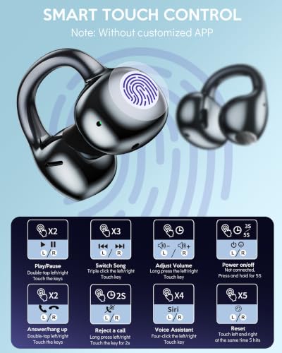 Image of Clip On Earbuds, Open Ear Earbuds Bluetooth 6.0, Sport Clip Headphones