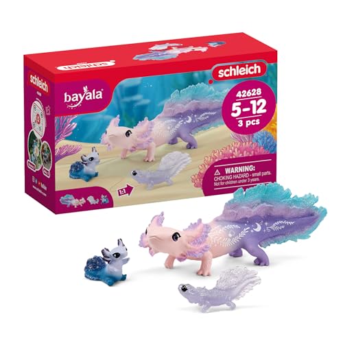 SCHLEICH BAYALA | Axolotl Mama und Babys 42628 | detailgetreue Figuren |...