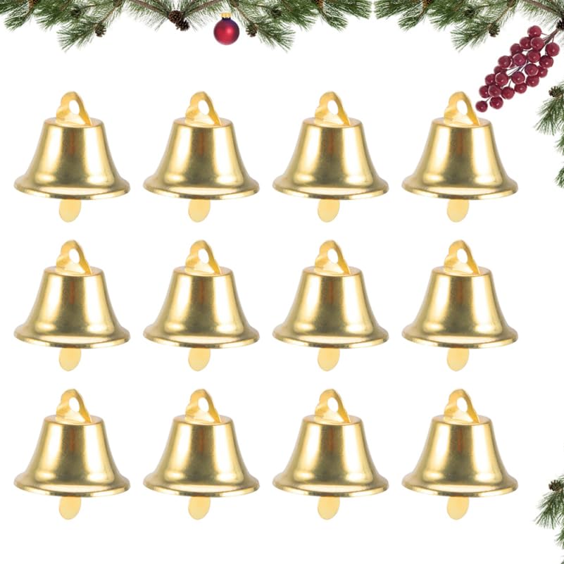 Operitacx 120 Pezzi Campanelle Natalizie, 0.8 Pollici Metallo Campanellini Sonagli Piccoli Per Alberi Di Natale Fai Da Te, Ghirlande, Calze E Altre Decorazioni Natalizie
