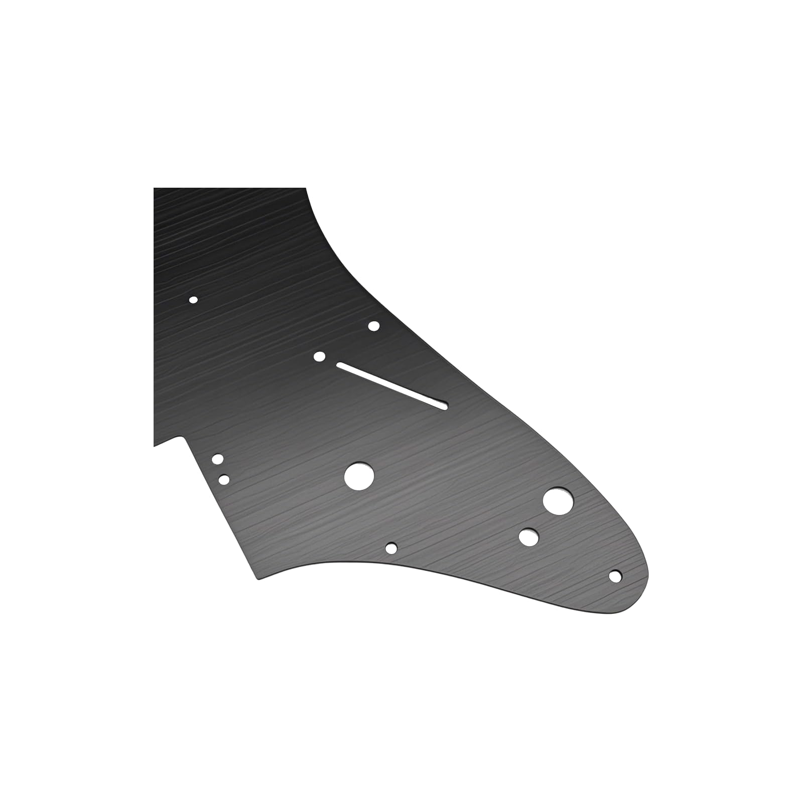 11-Hole HH Humbucker Pickguard for Fender Stratocaster (US/Mexico) - Metal Scratchplate with Modern Cut for 2-Humbucker Electric Guitars (Black)