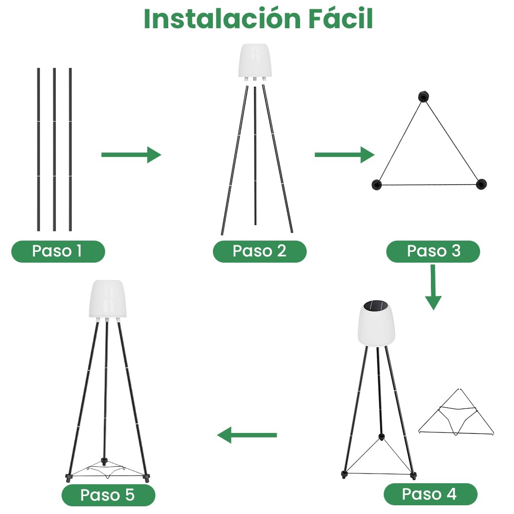 OUSFOT Lampara Solar Exterior Jardin con Soporte para Flores, RVB y Blanco Cálido, Resistente al Agua Lampara de Pie Exterior para una Iluminación Sostenible de Terraza, Jardin, Balcon, Piscina, Patio