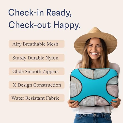 Shacke 5 Set Packing Cubes for Travel Lightweight Luggage Organizer (Aqua Teal) - Image 6