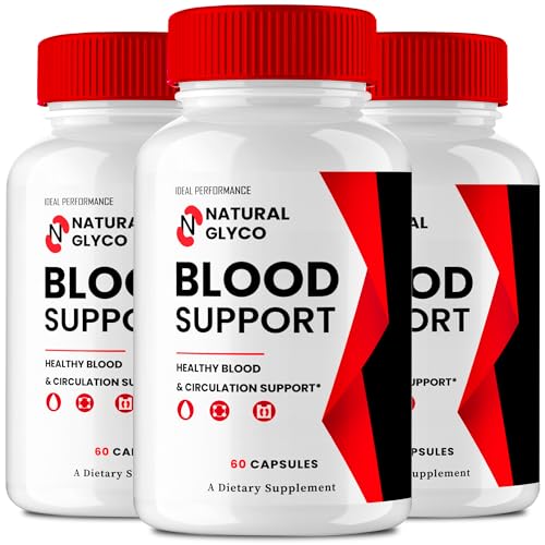 Natural Glyco Blood Support Advanced Blood Formula Capsules Natural Glyco Supplement Pills - Maximum Strength for Healthy Circulation & Stable Level NaturalGlyco Reviews (3 Pack)