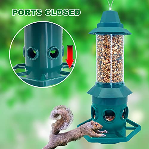 Squirrel Proof Bird Feeder For Outdoors Hanging Gravity Protection Squirrel Proof Wild Bird Feeders For Outside #TOP2