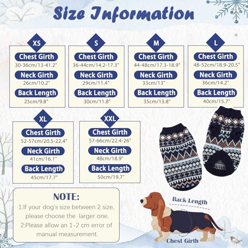 Hjumarayan Dog Jumper, Boho Dog Jumpers Small Medium Large, Knitted Christmas Sweater with Harness Hole - Image 2
