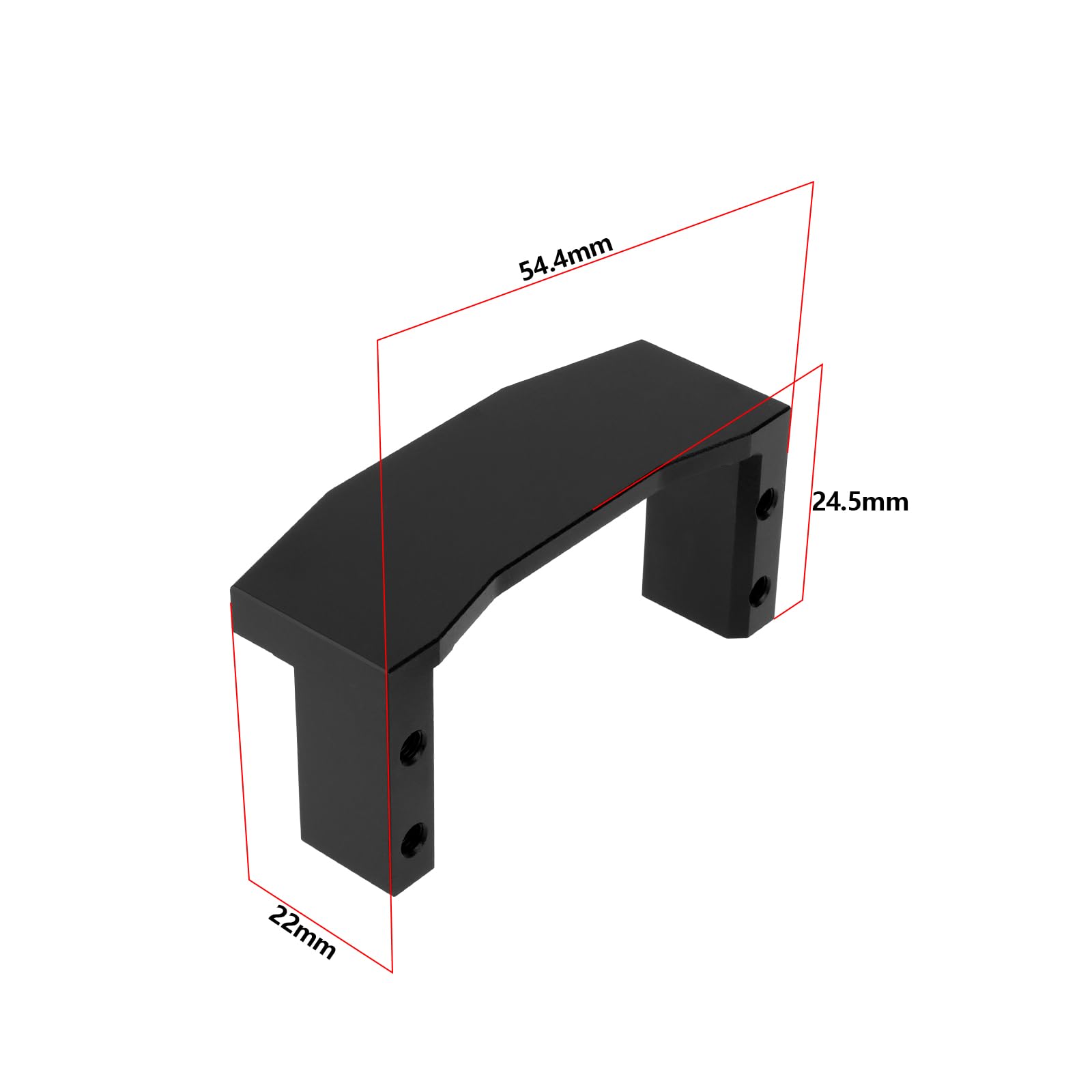 LT Easiyl 1PC Aluminum Servo Mount Compatible with T-amiya TT-02 Chassis OE 54977 RC Car Metal Servo Holder RC Car Servo Mounting Frame Black - Image 4