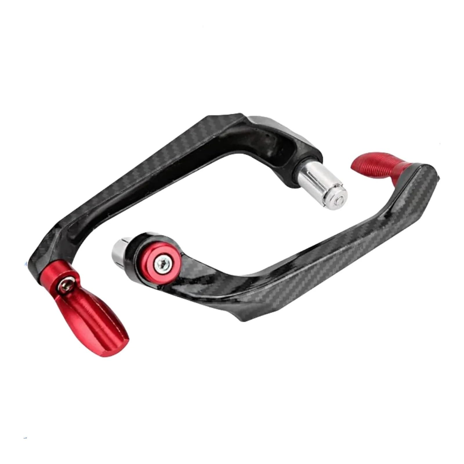 NOAUQWTV Motorcycle CNC Aluminum Alloy Handlebar Brake Clutch Lever Hand Guard Protector Modification Handguard(Red)