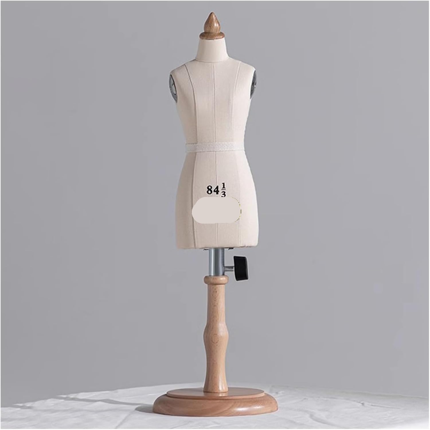 Mini maniquí 1/3 para coser patrones de ropa sin desperdiciar tela blanca
