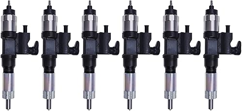 BLUESUNSOLAR 6 inyectores de combustible 095000-5471 8-98151837-0 9709500-547 8973297035 Reemplazo para Isuzu Truck NPR NPR-HD Engine 6HK1 5.2L