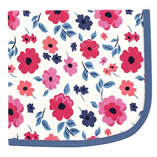 Image of Touched by Nature Unisex Baby Organic Cotton Swaddle, Receiving and Multi-purpose Blanket, Garden Floral, One Size