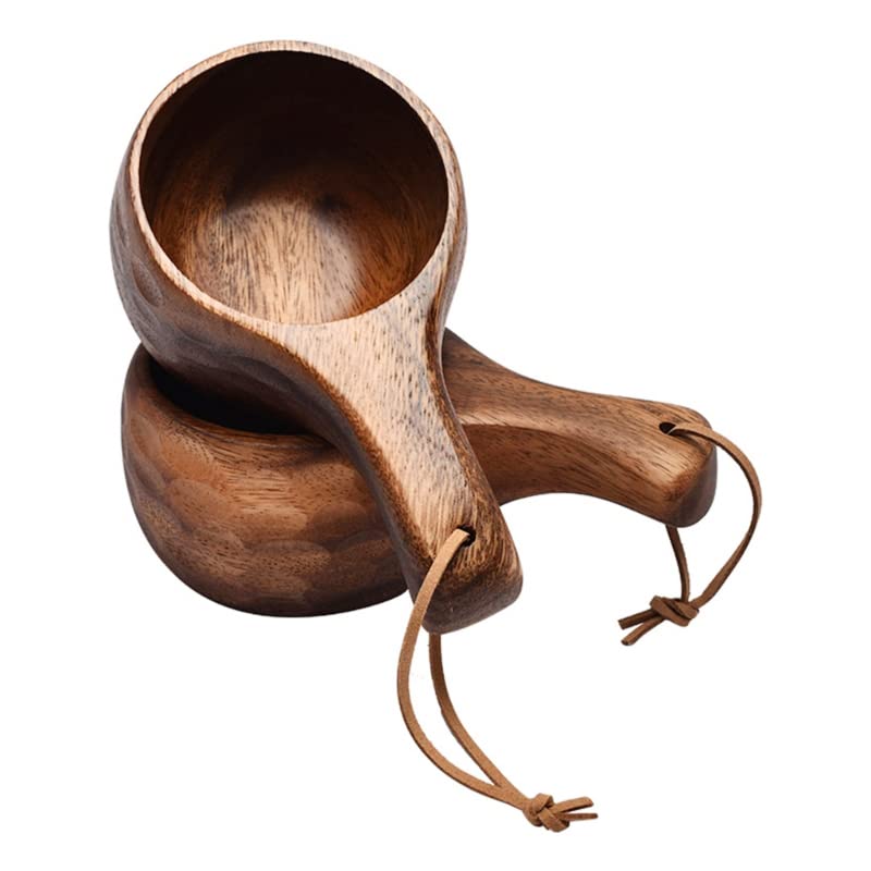 Amazon.co.jp: ポータブル木製カップ、ーカップ用手作り天然木 木製
