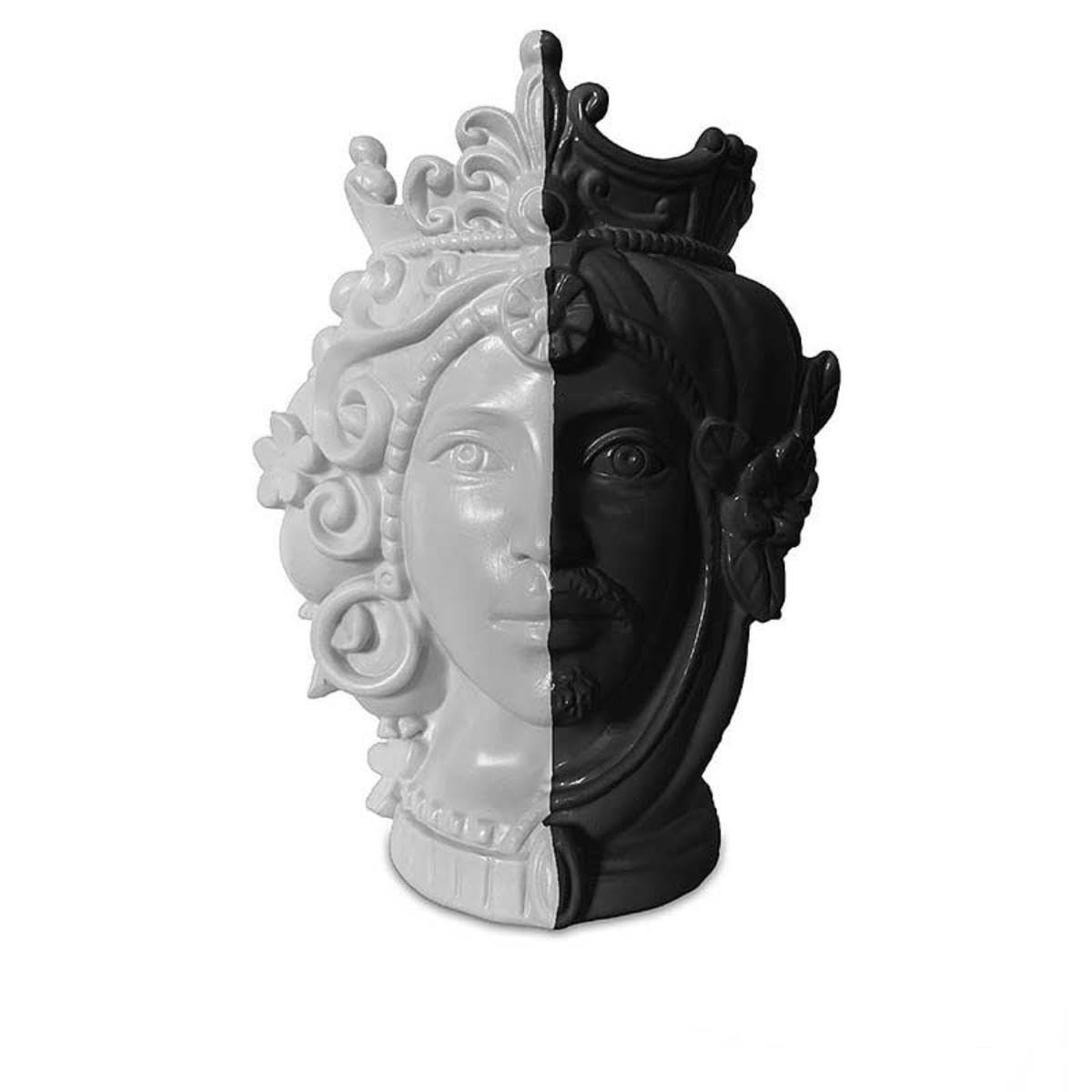 Baci Milano Testa Coppia Bianco/Nero 18cm