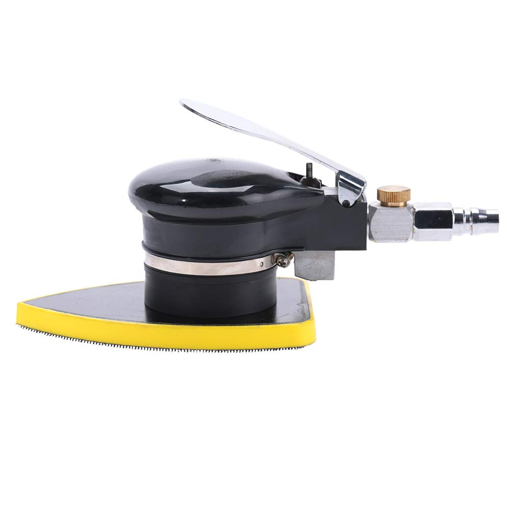 Oumefar Lijadora de Aire Triangular de Mano 1 Uds 12000 RPM máquina de Lijado neumática de Alta Velocidad de rotación lijadora neumática para pulir Lijado Pulido(90 * 130 mm)