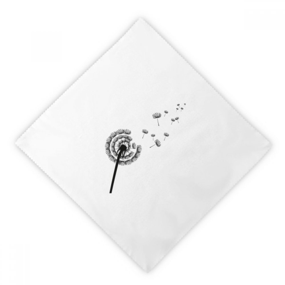 Serviettes en tissu pissenlit blanc lavables pour table
