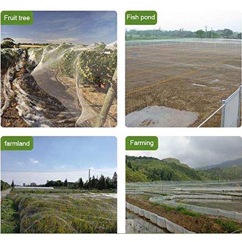 APOE Anti Bird Netting for Balcony, Nylon Mesh Netting for Plant Protection Pond Safety Fruit Cage Veg Net, 15m × 2m