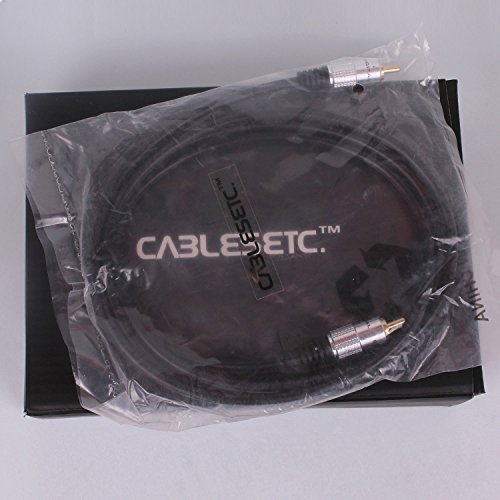 CABLESETC Digital Coaxial Cable Oxygen Free Copper OFC RCA Male to Male Audio Metal Plugs 1.8 meters for Home theaters TV Sub Woofer 3 51HtLGActaL