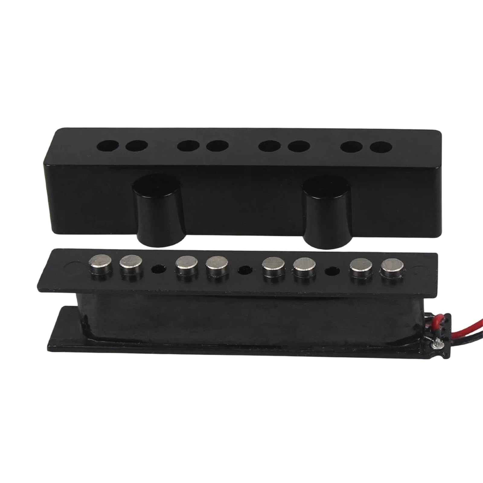 Pastilla De Guitarra Eléctrica Profesional Pastilla De Bajo Alnico 5 PB | Juego de pastilla de bajo y pastilla de puente JB, bobina ABS negra para bajo de 4 cuerdas
