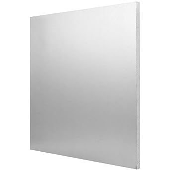 MUKCHAP 12 x 12 x 3/8 Inch Aluminum Sheet Plate, 300x300x10mm 6061 Aluminum Sheet with Protective Film, 6061-T651 Aluminum Tooling Flat Plate