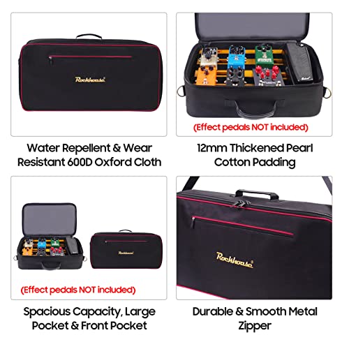 HUIOP Effect Pedal Bag Guitar Pedal Board Sac de Transport en Tissu Oxford Portable Zipper Sac à Main Sac à bandoulière avec Sangle Amovible (Noir),Sac de Transport pour pédalier - Les Beatles, Paul McCartney, John Lennon, RIngo Starr, George Harrison HUIOP Effect Pedal Bag Guitar Pedal Board Sac de Transport en Tissu Oxford Portable Zipper Sac à Main Sac à bandoulière avec Sangle Amovible (Noir),Sac de Transport pour pédalier – Image 3