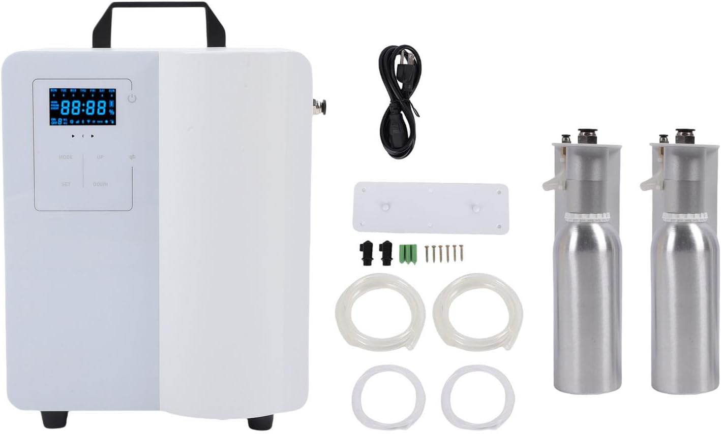 TOPINCN Smart Scent Air Machine for Home Spa Hotel Office, Hotel Scent Diffuser Dual Atomization Waterless Diffuser, Aromatherapy Diffuser with Dual 500ML Essential Oil Bottles (US Plug 110V)