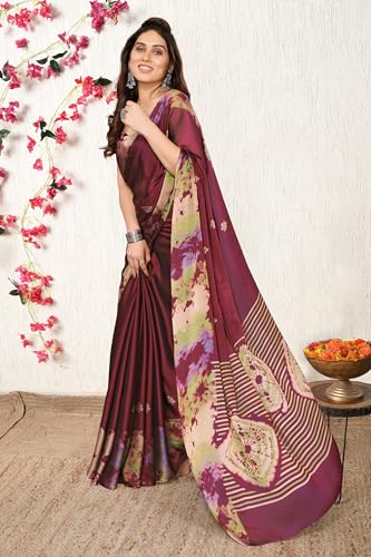 Image of MIRCHI FASHION Saree for Woman Chiffon Tie Dye Printed | Lightweight Daily Wear Women's Sari with Unstitched Blouse Piece (Available in 10 Colors)