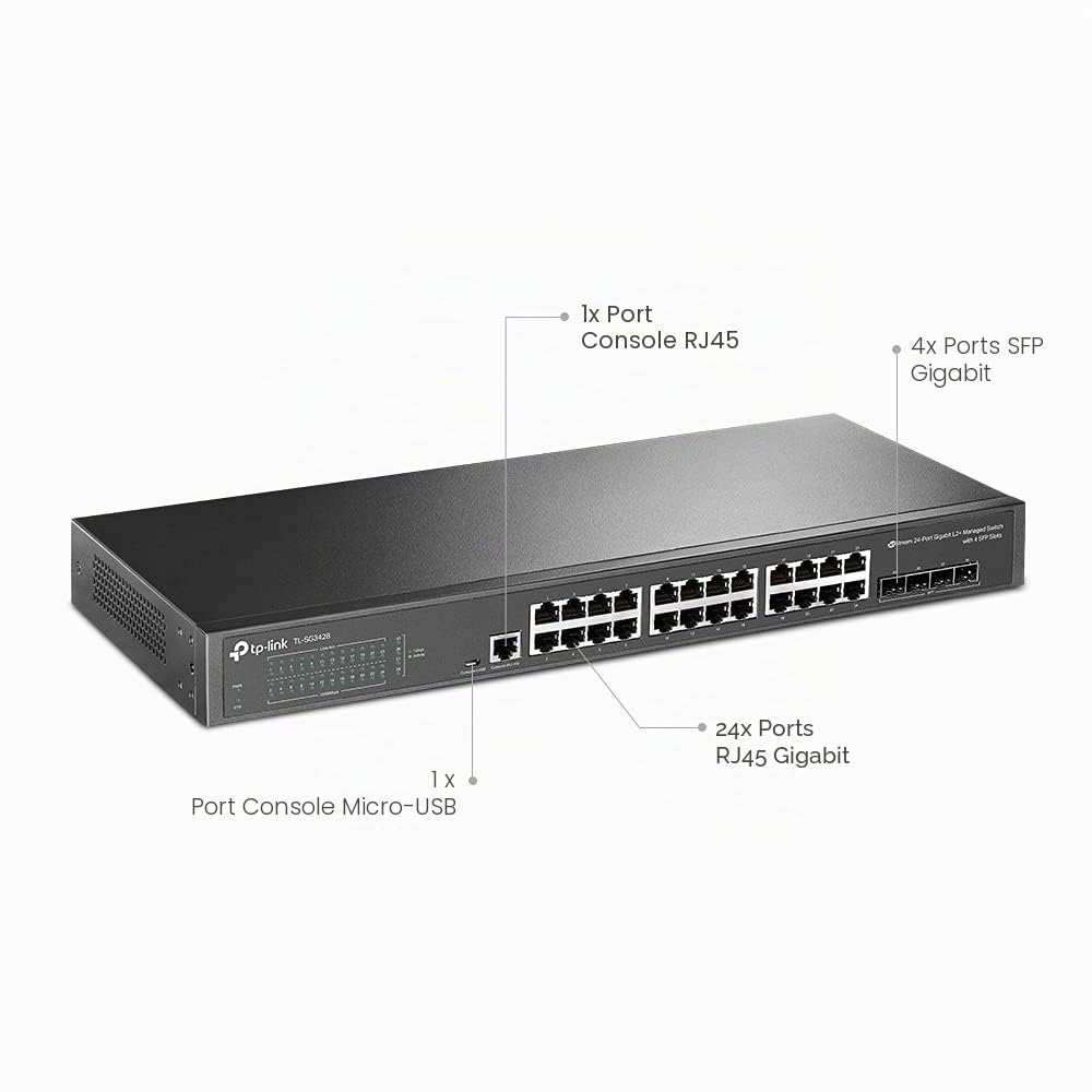TP-Link Omada TL-SG3428 Switch administrable L2+ 24 ports Gigabit avec 4 emplacements SFP
