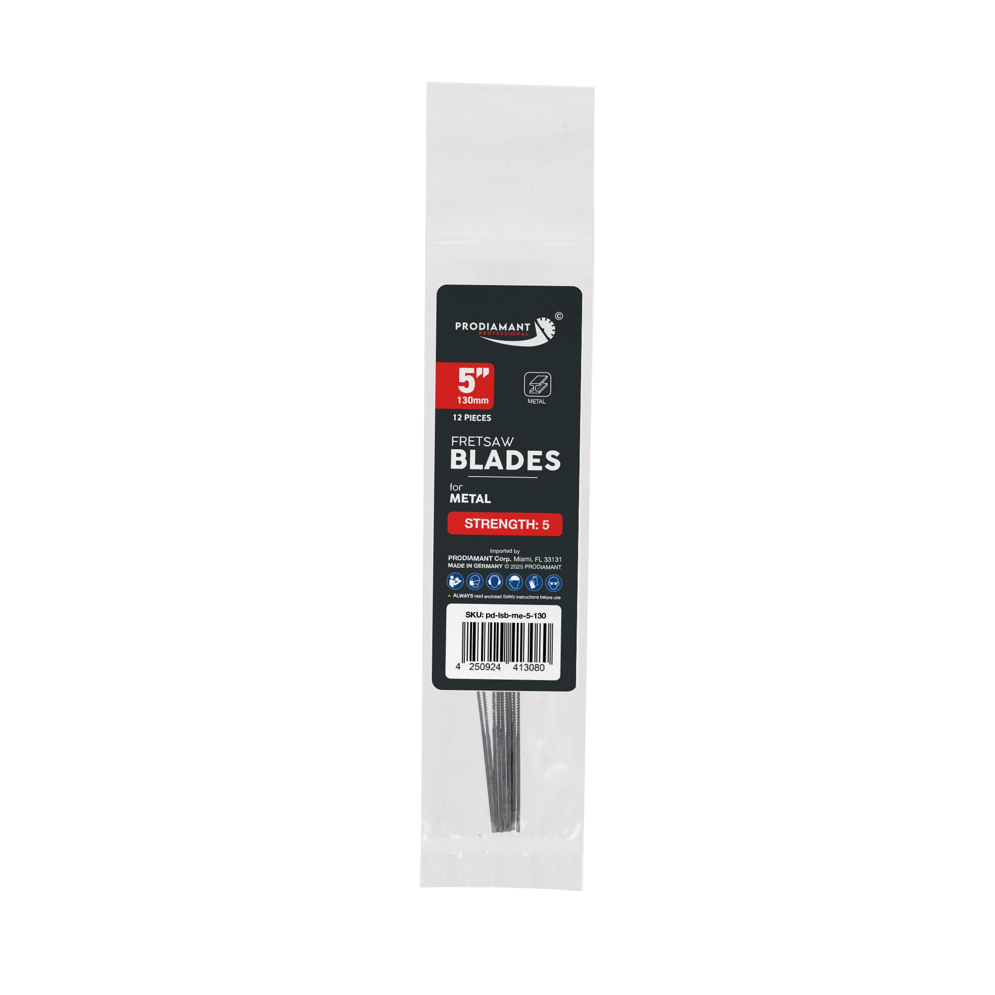 PRODIAMANT Laubsägeblatt 12 Stück 130mm Made in Germany