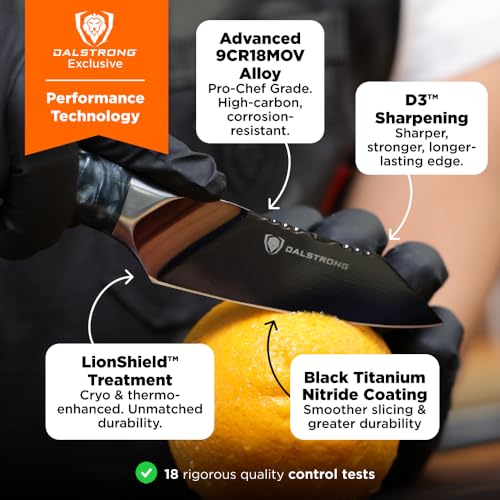 Image of Dalstrong 2-Pc Knife Set - 8 inch Chef & Paring, Black Ed.