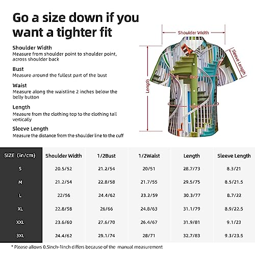 Chemise hawaïenne imprimée au style graphique décontracté S - 7