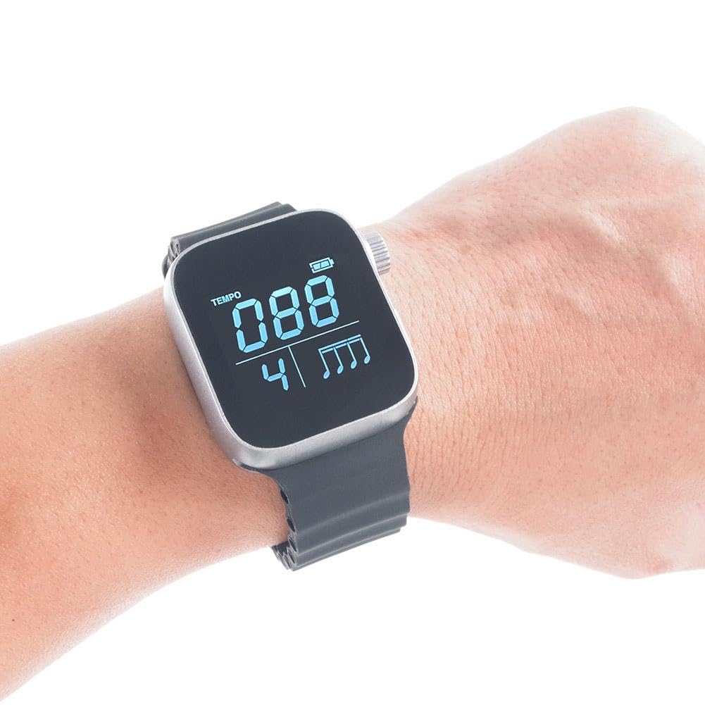 Metrónomo vibratorio portátil, 2024 40-240 BPM, reloj inteligente de conteo de pulsos para todos los tambores de piano de guitarra, metrónomo de ejercicio para correr, metrónomo de piano, instrumental