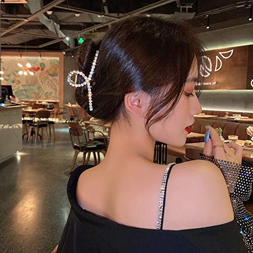 ラインストーンパール女性女の子ファッションヘアー爪ヘアクリップヘアアクセサリーエレガントな女性大きい帽子