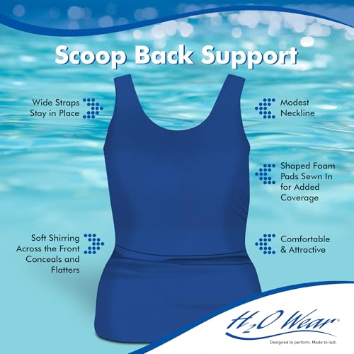 Women's Chlorine Resistant Shirred Tankini Swimwear Top3