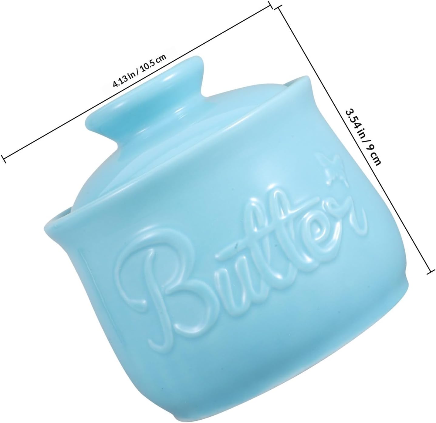Ceramic Butter Keeper with Lid White Vintage Airtight Butter Dish for Countertop Home Kitchen