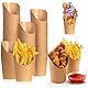 Kraftpapier Becher, 60 Stück 12oz Frites Halter Bubble Waffeleisen Tüten Kraftpapierbecher Pommes Tüten Pommes Frites Becher Frozen Dessert Supplies Pommestüte Snacktüten für Alle Arten Von Partys
