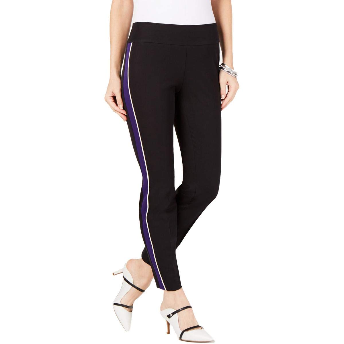 Alfani Side-Stripe Skinny Pants