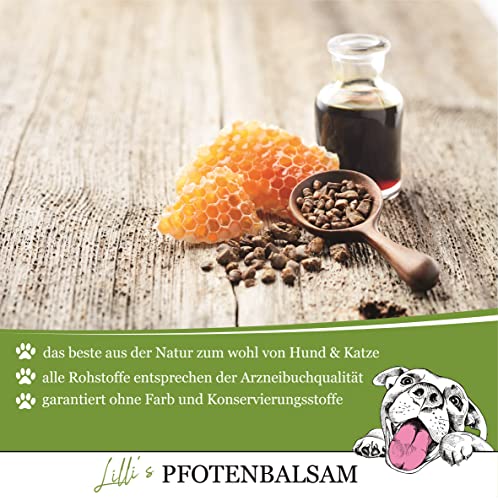 Lillis Naturlas Pfotenbalsam 100ml schützt im Winter vor EIS und Schnee und im Sommer vor heißem Asphalt