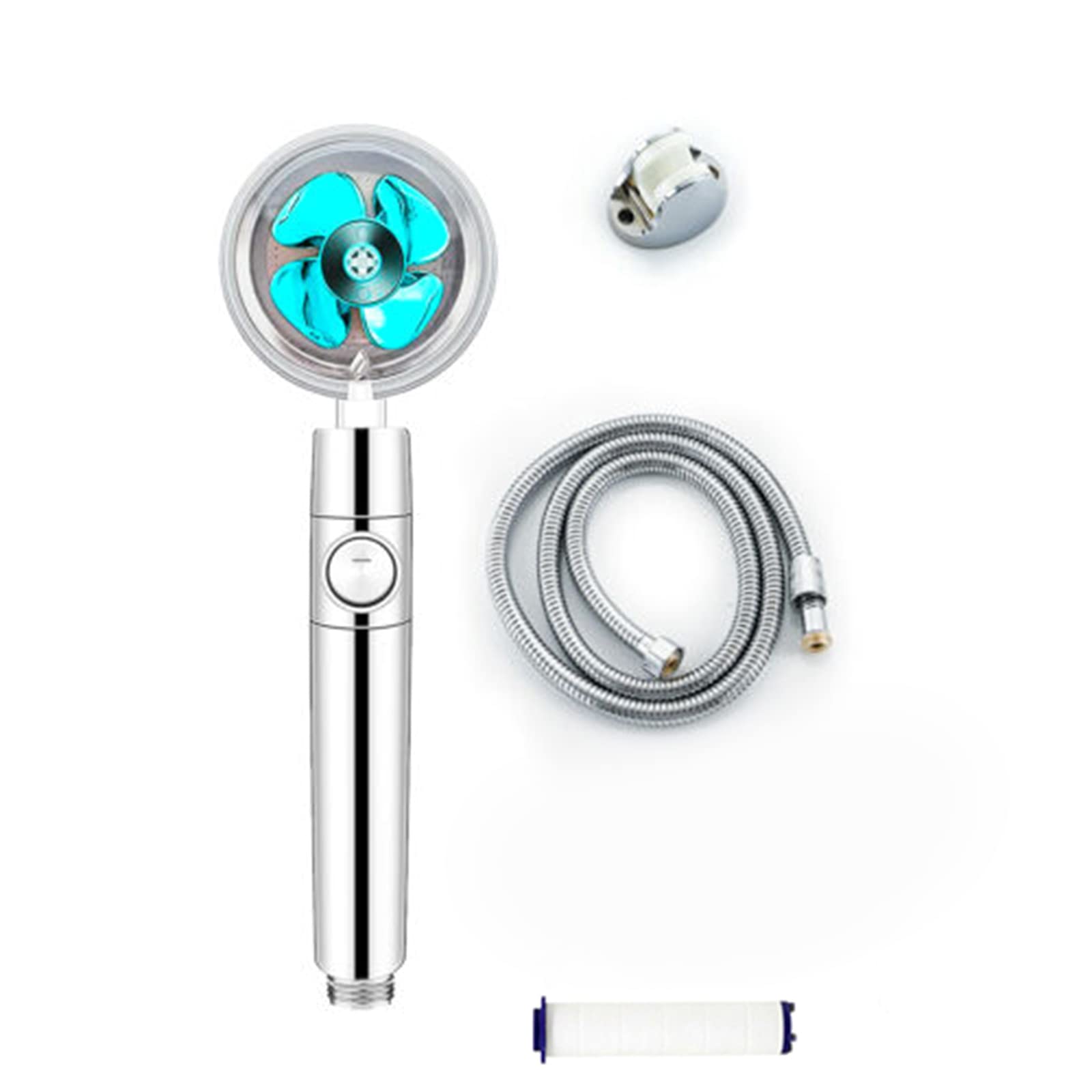 Pommeau de douche à ventilateur turbo hydro jet pour jet puissant filtré