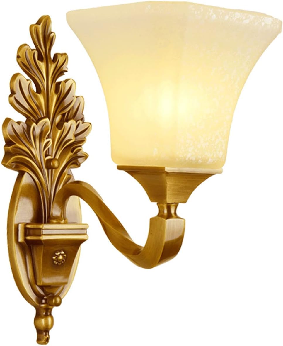 HXYSXHJUO Wall Lamp, Indoor Sconces European Style Copper Lamp Creative Bedroom Bedside Modern Minimalist Aisle Corridor Luxury Romantic Staircase Lamps Bedroo,J