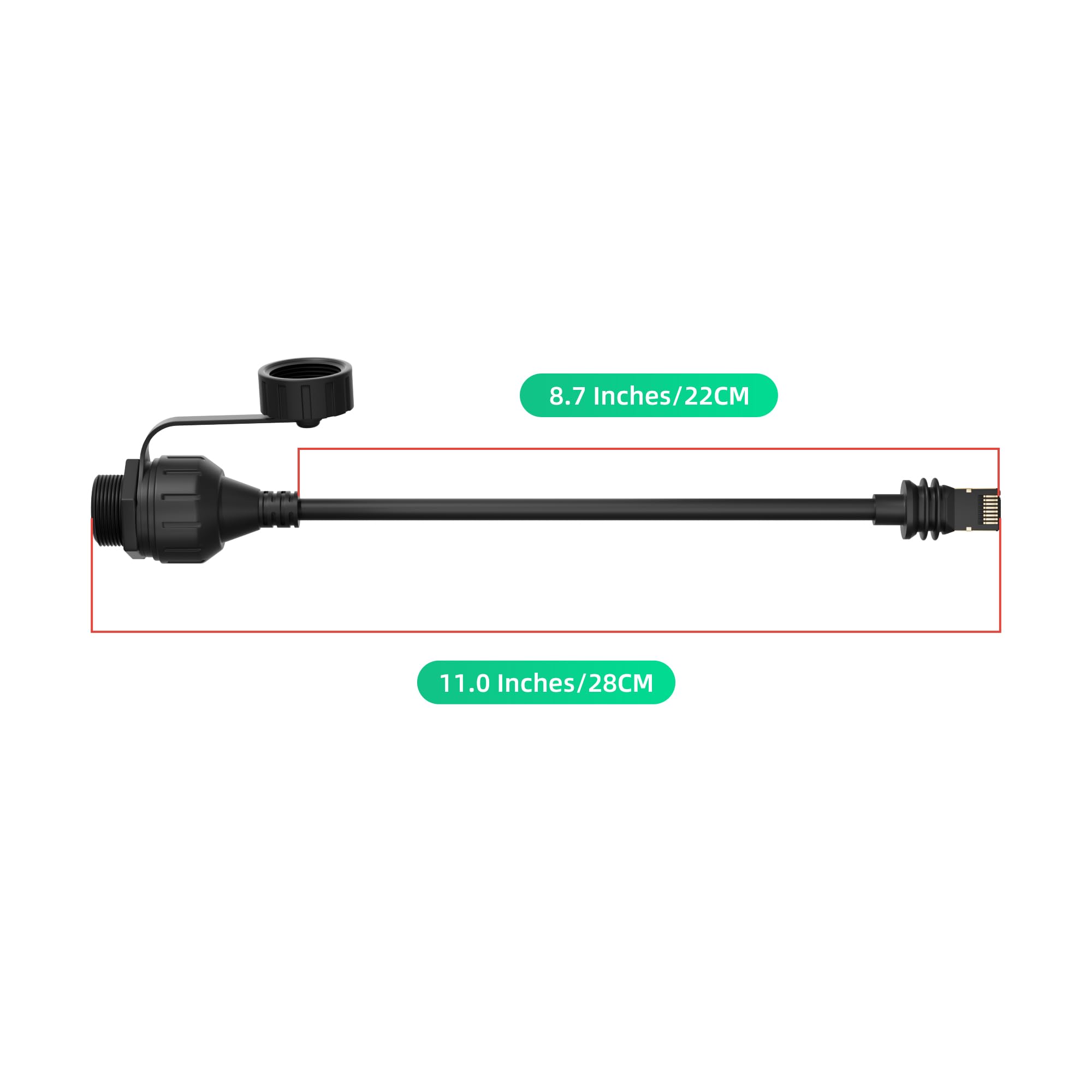 EAZUSE Starlink Adaptateur Ethernet Gen 3/Mini avec câble d'extension RJ45 étanche pour Starlink Gen 3