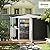 Outsunny 8 x 4ft Outdoor Storage Shed with Lock, 2-Tier Storage Rack, Air Vents, Garden Tool Shed for Backyard, Patio, Lawn, Dark Gray