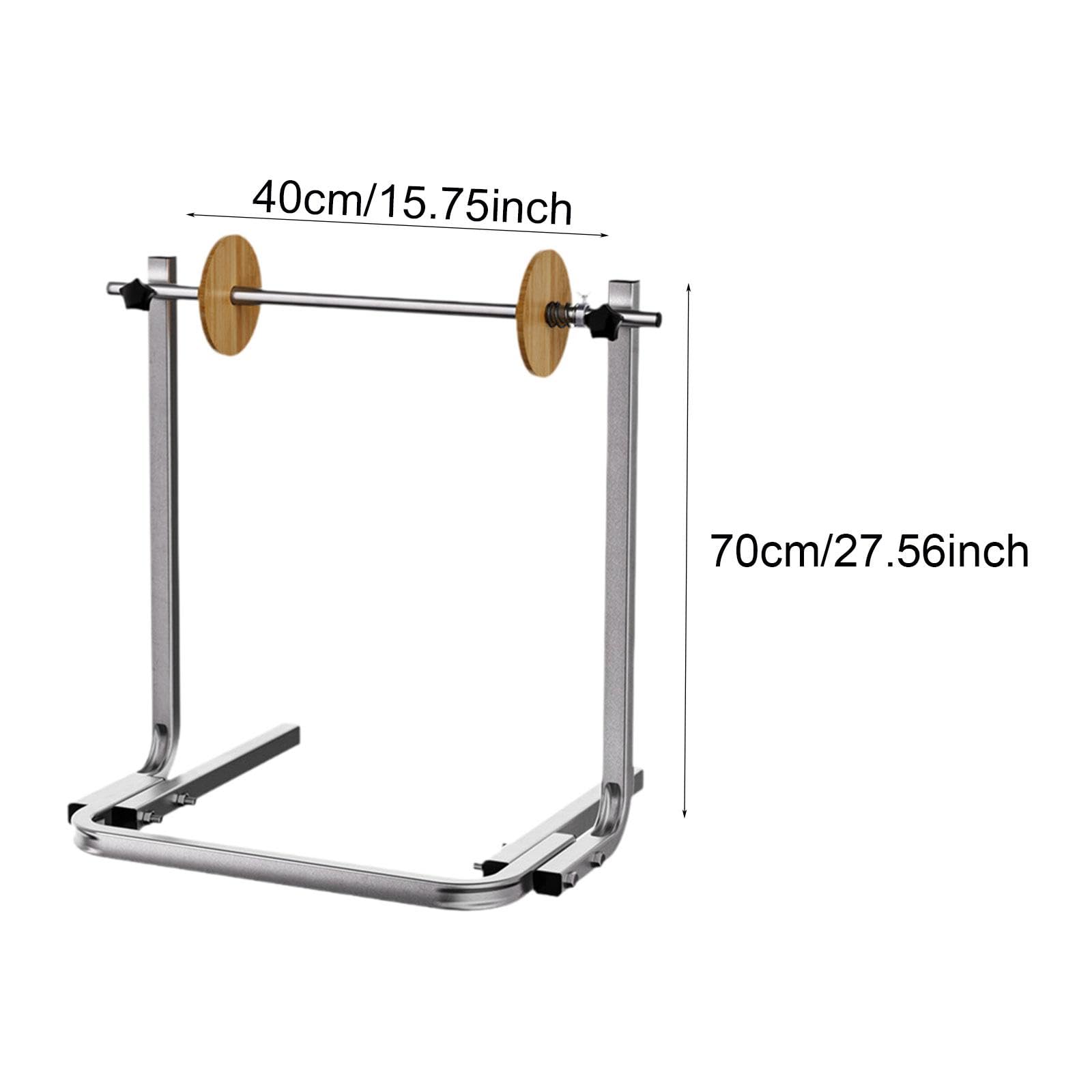 Milageto Support de rouleau de film à bulles d'emballage avec barrières d'extrémité Installation facile Robuste Polyvalent Tension réglable Acier, 40cmx70cm