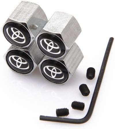 yunming Anti-Theft Chrome Car Wheel Tire Valve Stem Caps for Toyota