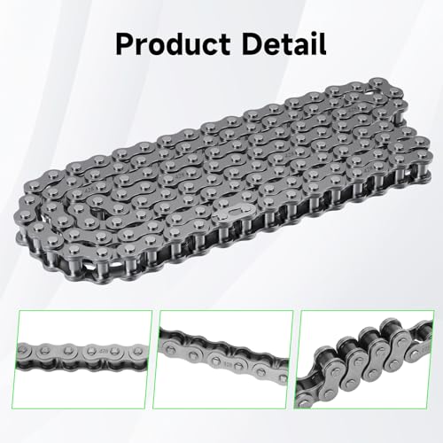 Image of 428 Chain 132 Link Compatible with 110cc 125cc 150cc Tao tao Rhino 250 Hawk 250 KLX140 TTR125 Pit Dirt Bike, 428 Motorcycle Chain for Apollo Boom Vader Chinese ATV Quad 4 Wheeler Go Kart Parts