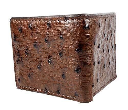 Package Exotic Genuine Ostrich Leather Belt and Wallet Color Brown2