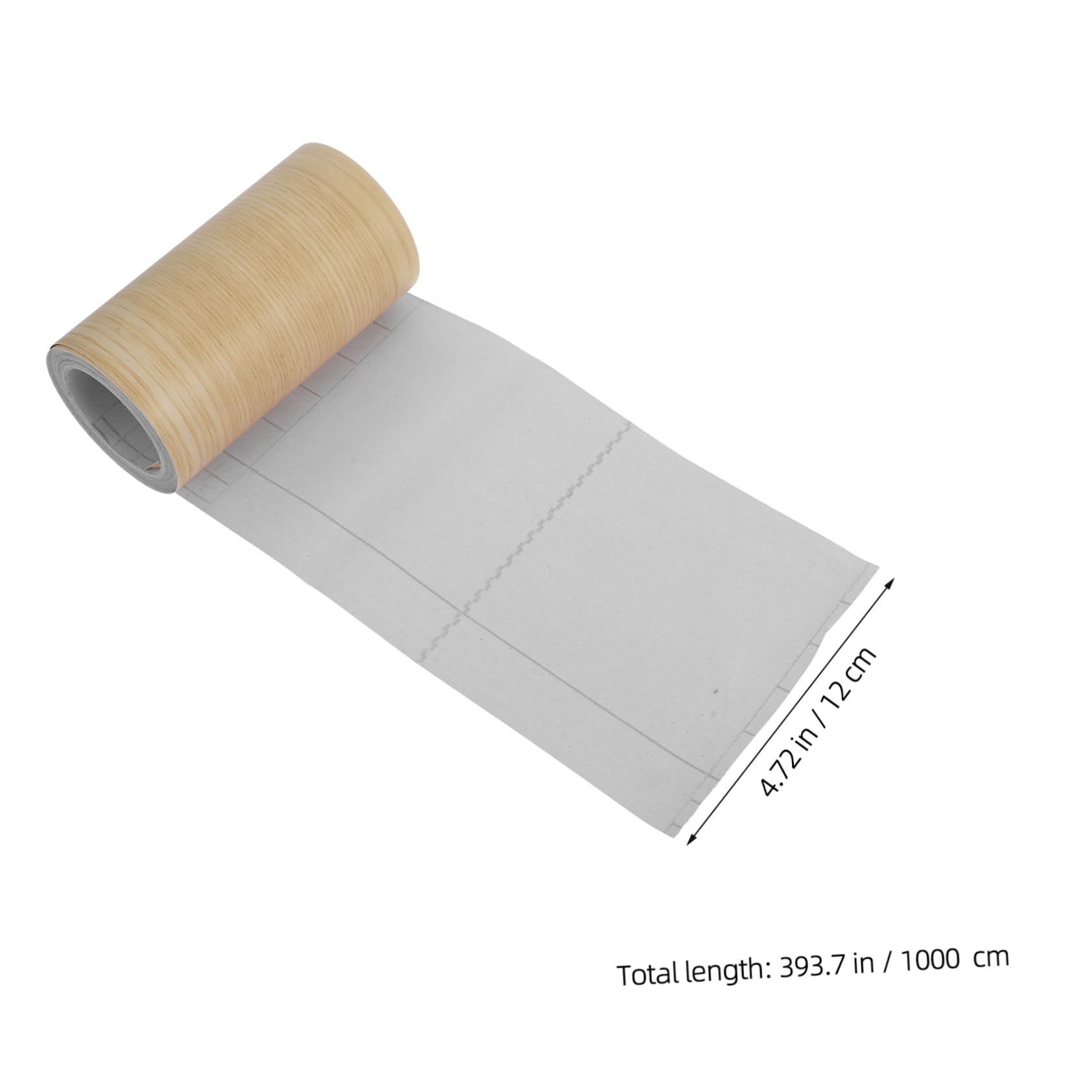 MUCKLILY Wood Grain Floor Tape Easy to Install Adhesive Baseboard Trim for Decor and Repair