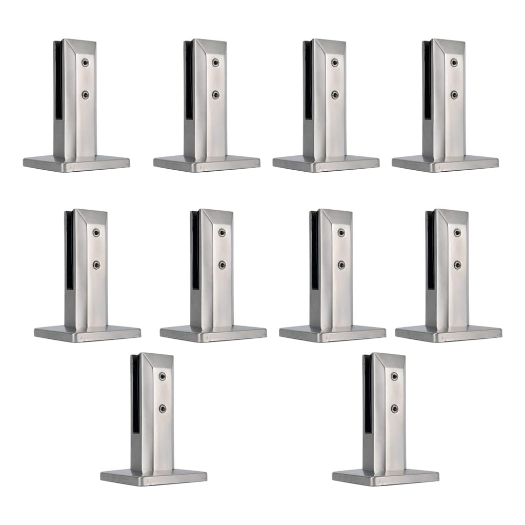 MUYRJLZX Glass Holder 10pcs Glass Clamps Spigot Clamp Adjustable Glass Floor Clamp Glass Brackets for Railing Stair Handrails Fixtures Glass Clips Perfect Match