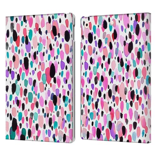 Étui portefeuille en cuir haut de gamme Ninola bleu rose pour iPad 10.2