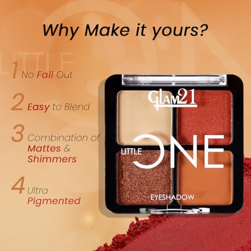 Image of Glam21 Little One 4-in-1 Eyeshadow Palette- Pool Party& Color Match BB Foundation SPF15-Honey Drop- 46gm|Pigmented, Long-Lasting Eyeshadows|Non-Cakey BB Cream, Blemish-Free Glow |Combo Pack Of 2