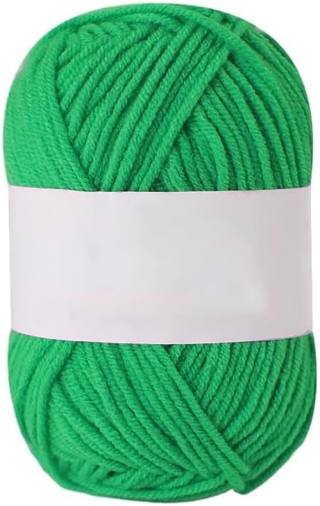 5 Rolls 25g Milk Cotton Yarn for Crocheting 4-Ply Hand Knitting Blend(56)