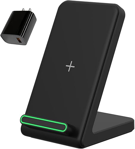 Soporte de carga inalámbrica rápida, soporte de carga rápida de 15 W con adaptador para Samsung Galaxy S24S24+S24 UltraS23S22S21S20S10Note, para